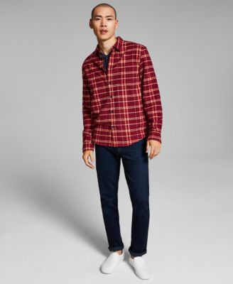 And Now This - Men's Regular-Fit Plaid Flannel Shirt