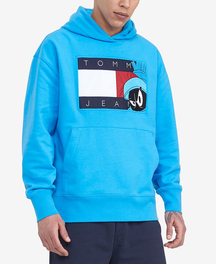 Tommy Hilfiger Tommy Hilfiger Men\'s Space Jam: A New Legacy x Tommy Jeans  Looney Tunes Flag Popover Hoodie - Macy\'s