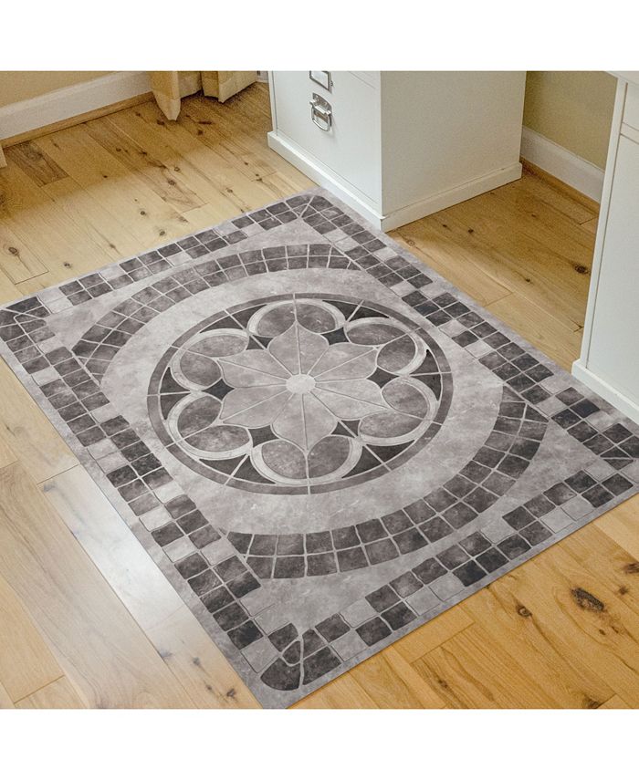 Bungalow Flooring 9 to 5 Chair Mats Stainless 2'11" x 3'11" Area Rug