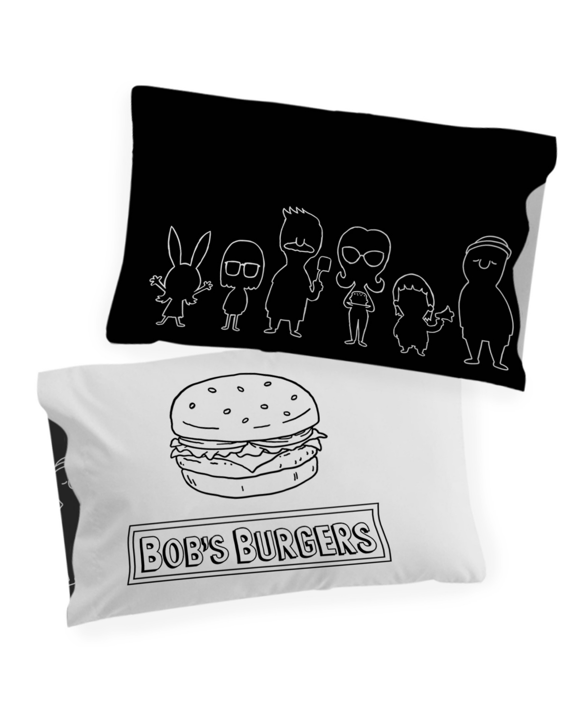 Bobs Burgers Lineart Pillowcase, Standard Bedding
