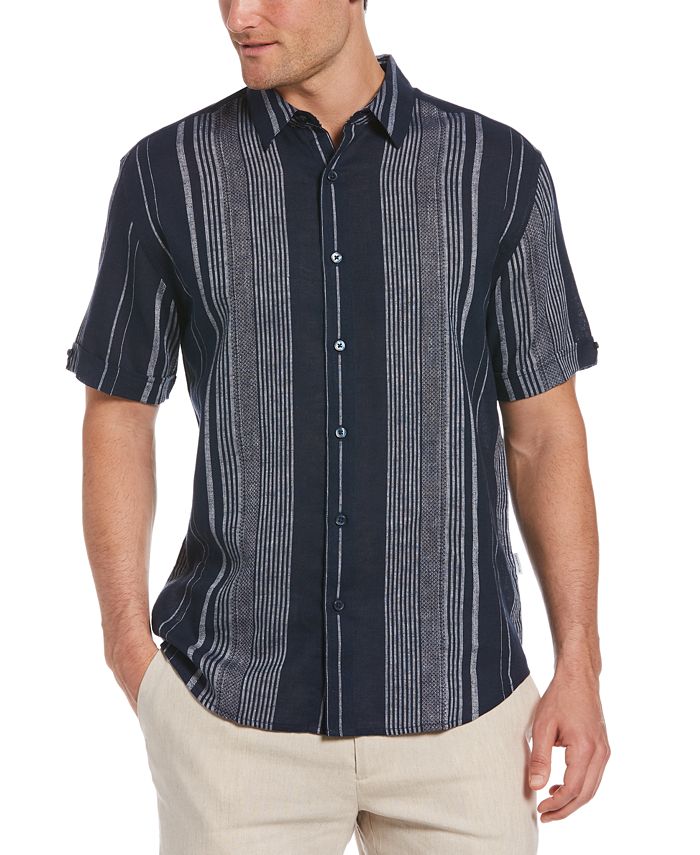 Cubavera Men's Regular-Fit Yarn-Dyed Stripe Shirt - Macy's