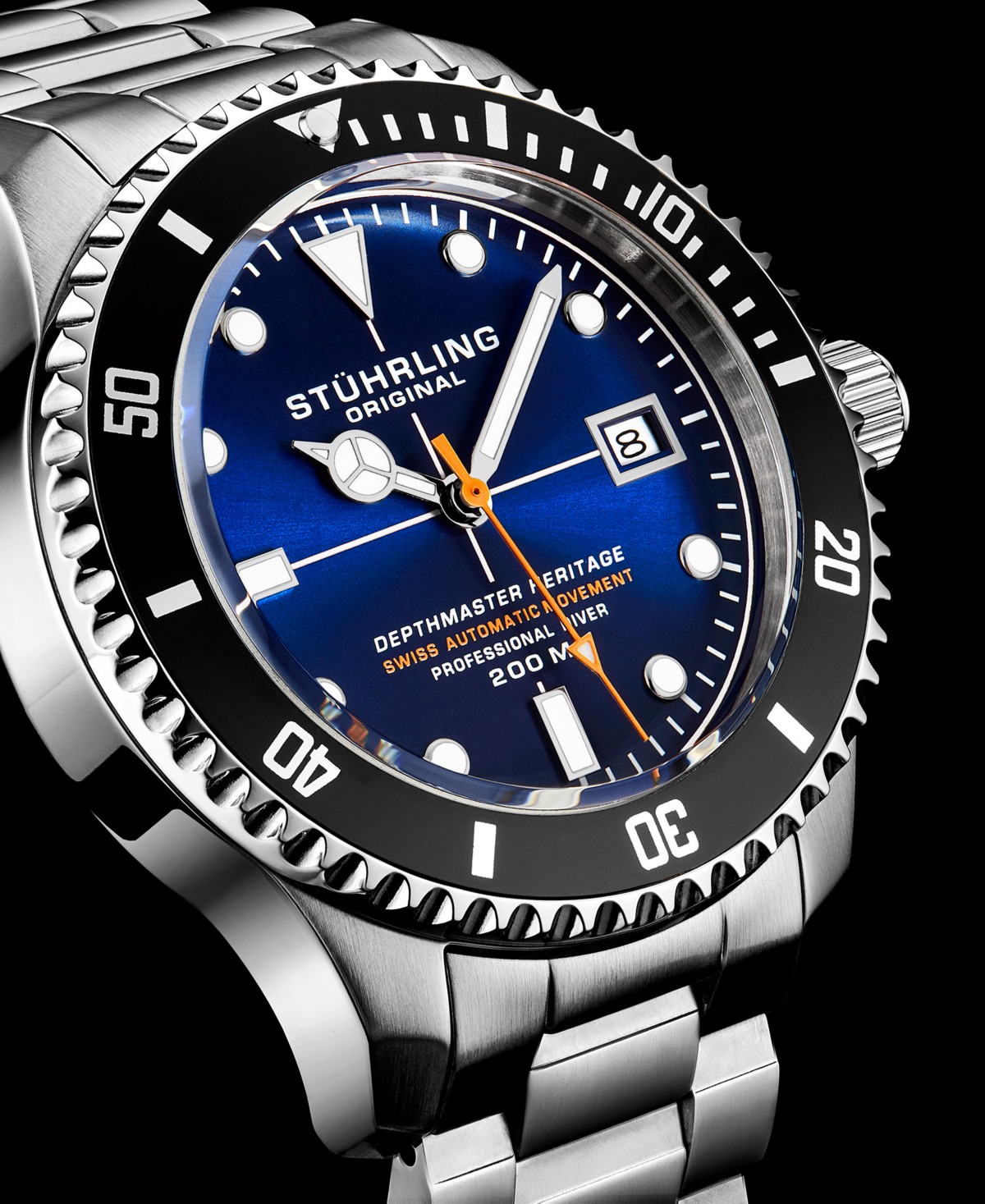 Мужские часы Stuhrling Swiss Automatic Depthmaster 42mm — фото 7