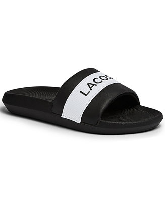 Lacoste Women's Croco Synthetic and Textile Slide Sandals from Finish ...