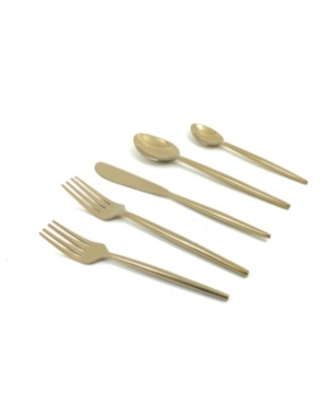 Shop Vibhsa Flatware Gold 5 Piece Place Setting In Gold Plated Coating