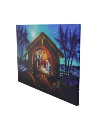 Northlight LED Fibre Optic Lighted Nativity Scene Christmas Wall Art