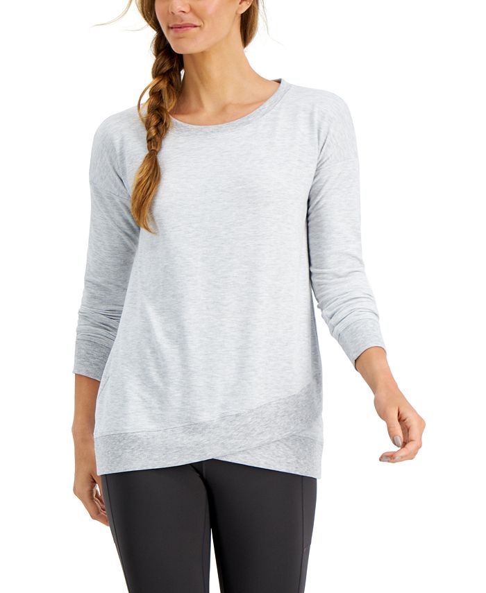 ID Ideology Women's Crossover-Hem Top, Created for Macy's - Macy's