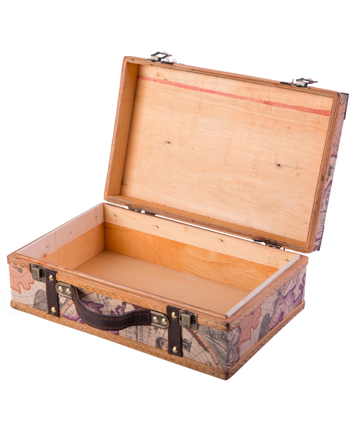 Vintiquewise Old World Map Suitcase