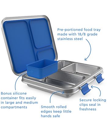Bentgo 41oz Glass Leak-proof Lunch Box with Plastic Lid - Blue