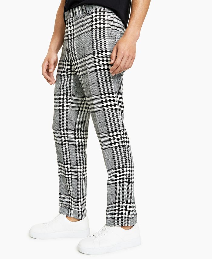 INC International Concepts Men's SlimFit Plaid Pants, Created for Macy's Macy's
