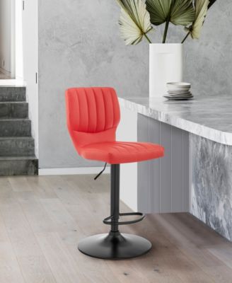 Bardot Adjustable Faux Leather Swivel Bar Stool