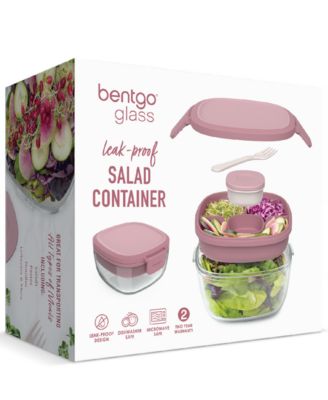 Glass Leak-Proof Salad Container  