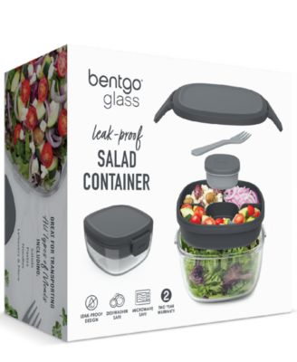 Glass Leak-Proof Salad Container  