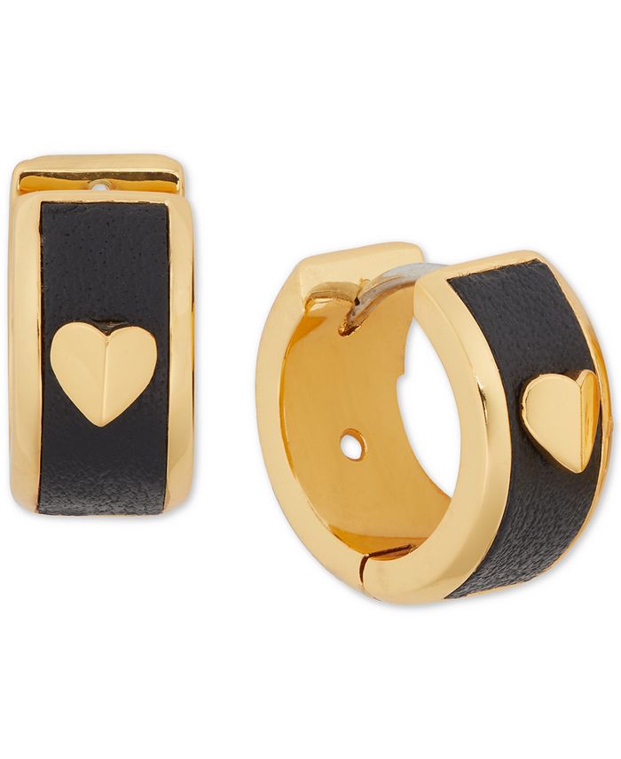 kate spade new york GoldTone Heart Huggie Hoop Earrings Macy's