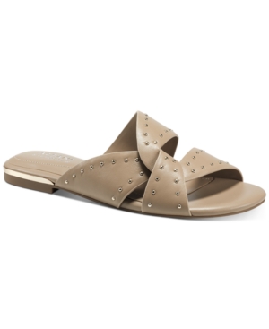 Alfani Women's Danicah Studded Flat Sandals Created for Macy's Women's Shoes