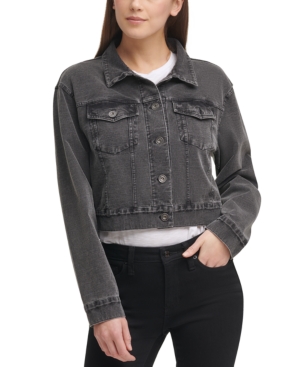 Dkny Jeans Knit Trucker Jacket