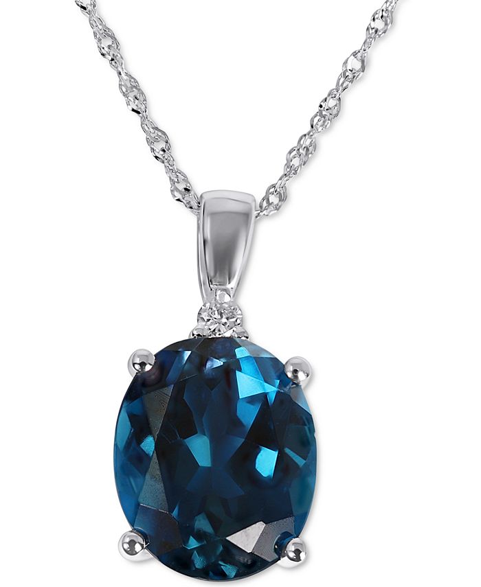 Macy's blue topaz clearance necklace
