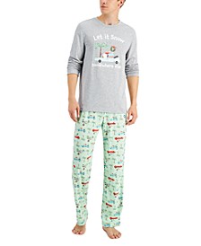 Matching Men's Tropical Santa Family Pajama Set, Created for Macy's