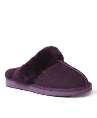 dearfoams sydney shearling scuff slippers