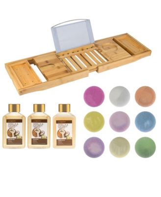 Vanilla Coconut Bathtub Caddy Gift Set, 13 Piece