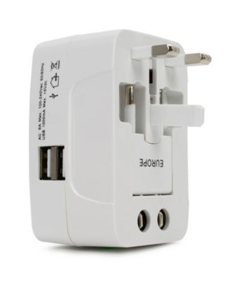 International Travel Adapter with Two USB Ports