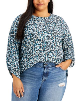macy's style and co plus size tops