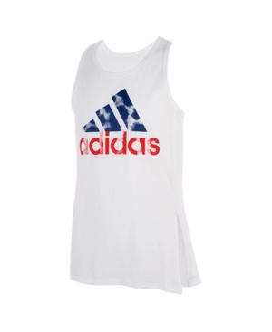 adidas Big Girls Sleeveless Tie Front Tank Top