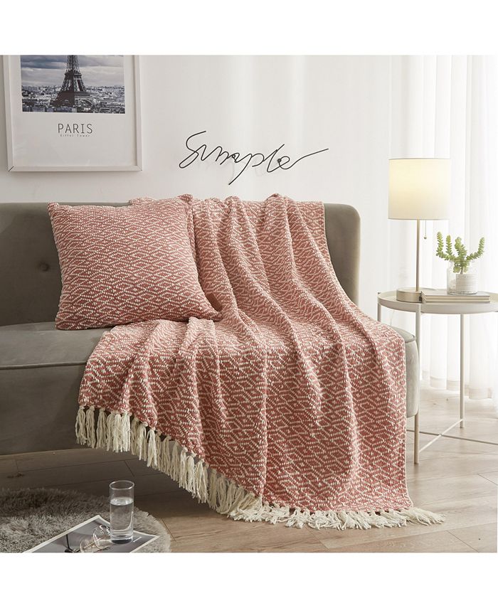 Dearfoams Reverse Chenille Throw With Fringe, 50"X60" Macy's