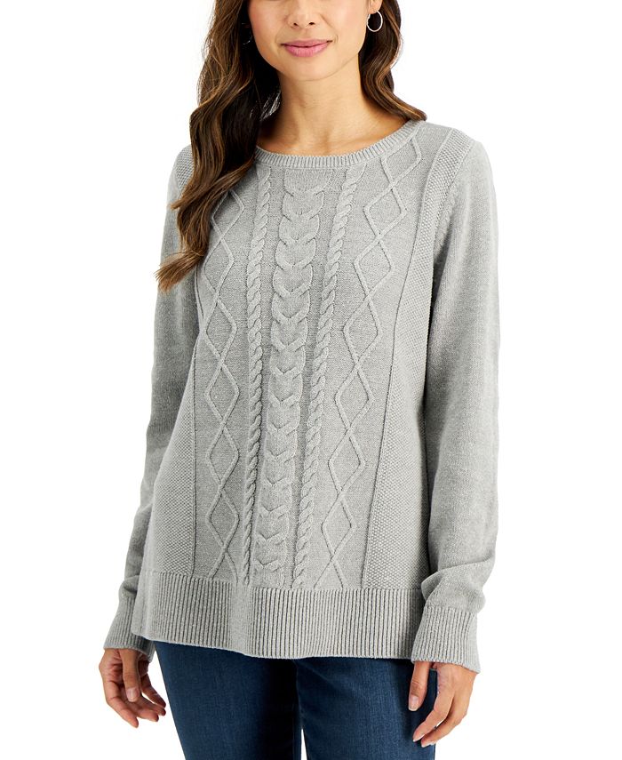 Karen scott cable knit sweater online