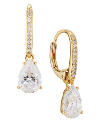Pear Cubic Zirconia Leverback Earring, Created for Macy's