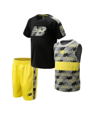 New Balance Toddler Boys 3 Piece Logo Camo Effect Shorts Set