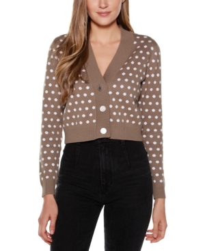 Belldini Black Label Long Sleeve V-neck Button Up Cardigan Sweater