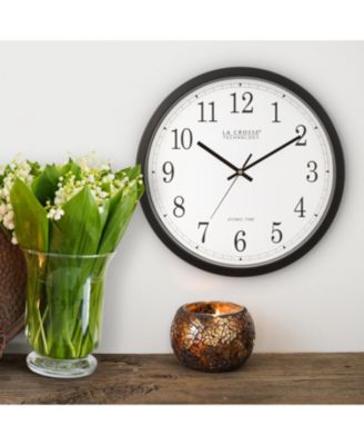 14" Black Atomic Analog Wall Clock