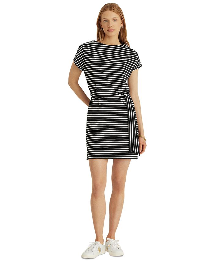 Lauren Ralph Lauren Striped T-Shirt Dress - Macy's