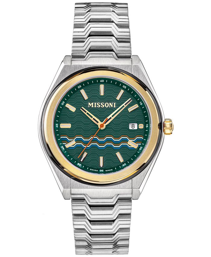 Missoni Men's Swiss M331 Tempo Stainless Steel Bracelet Watch 41mm 