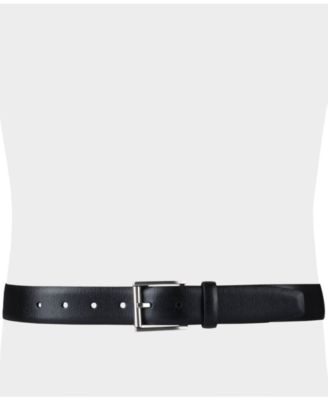 Men’s Textured Leather Roller Bar Buckle Belt