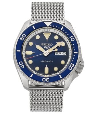 Men's Automatic 5 Sports Stainless Steel Mesh Bracelet Watch 42.5mm