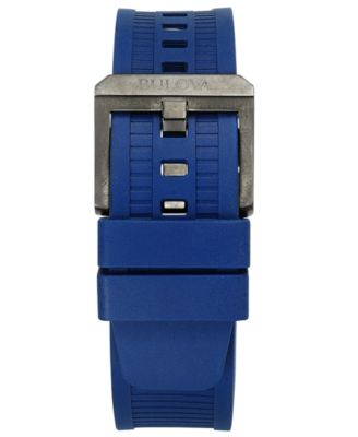Men's Chronograph Precisionist X Blue EPDM Rubber Strap Watch 44.5mm
