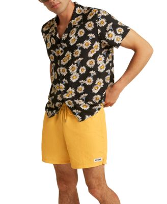GUESS - Men's Originals Regular-Fit Daisy-Print Camp Shirt