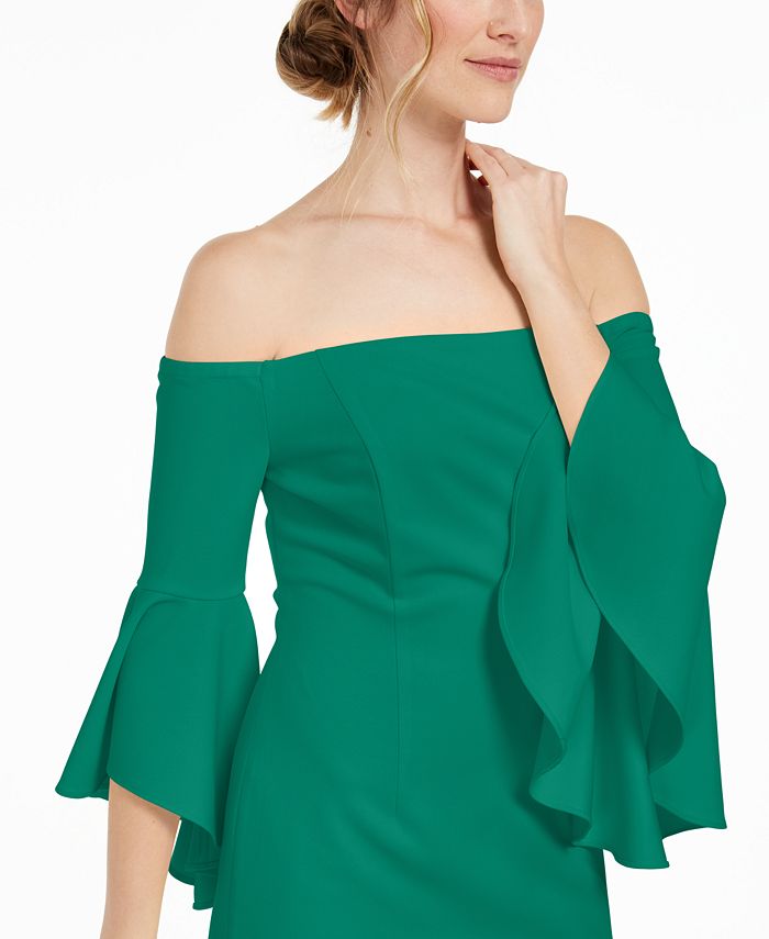 Calvin Klein Off-The-Shoulder Sheath Dress & Reviews - Dresses - Women ...