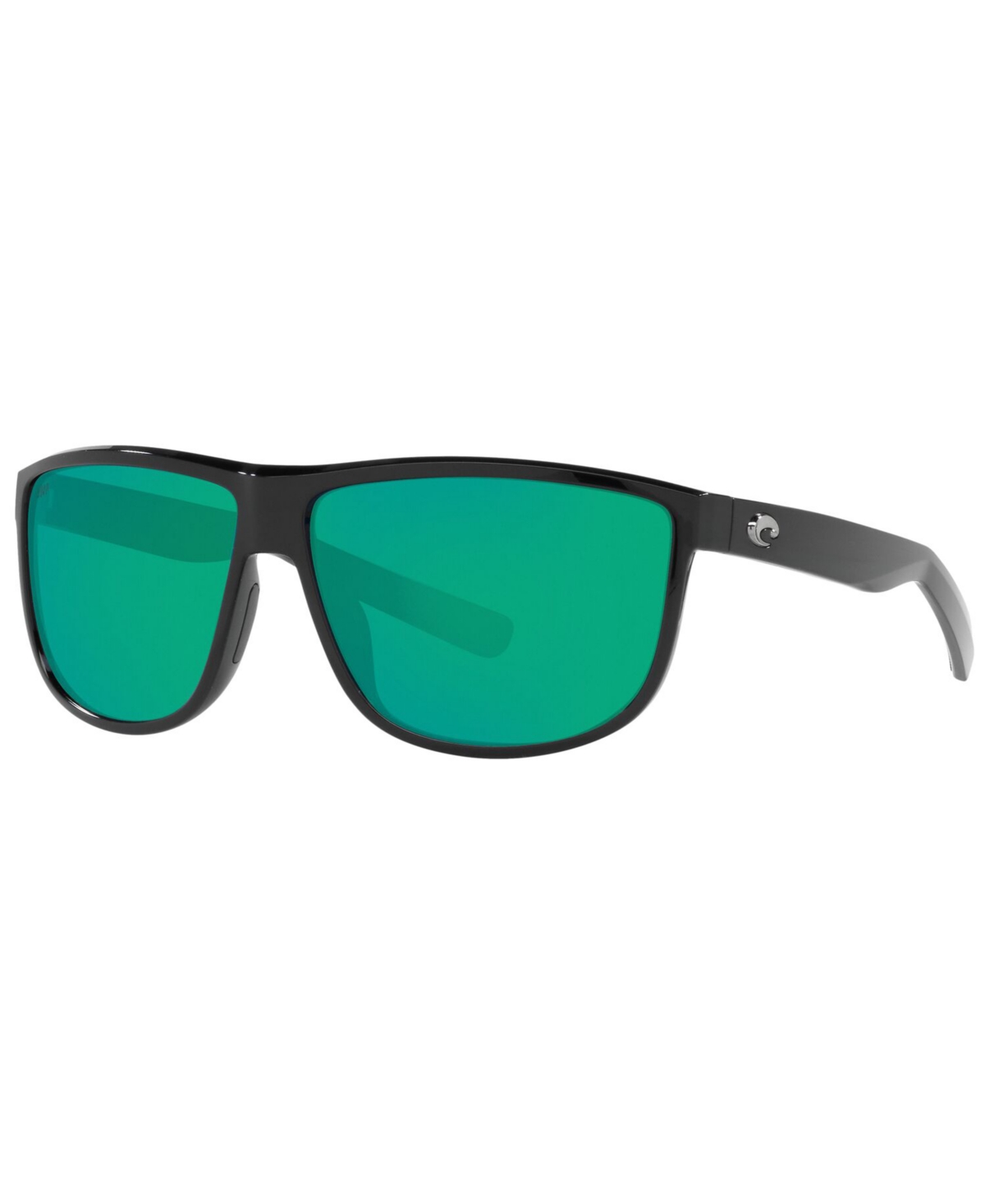 Costa Del Mar Rincondo Polarized Sunglasses, 6s9010 61 In Shiny Black,green Mirror P