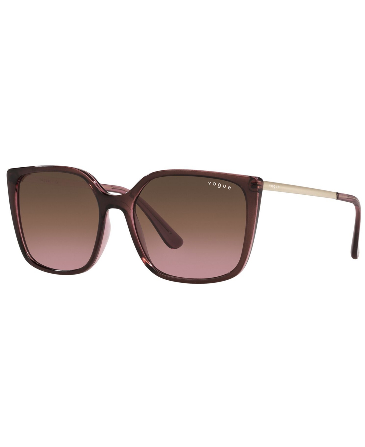 Shop Vogue Eyewear Women's Sunglasses, Vo5353s In Top Red On Transparent Pink,pink Gradien
