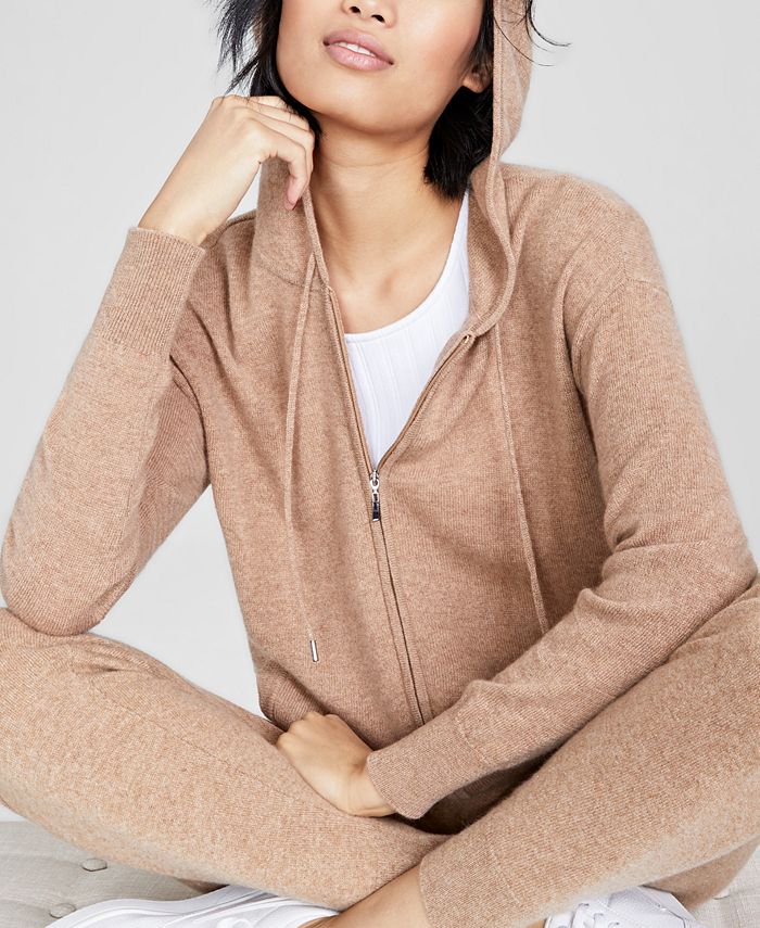 Charter Club Women's 100% Cashmere Zip Hoodie, Created for Macy's & Reviews  - Sweaters - Women - Macy's