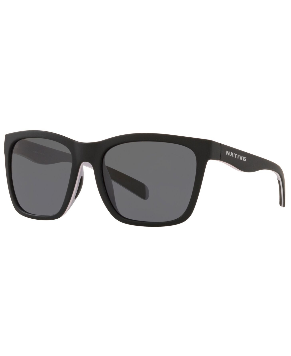 Native Men's Polarized Sunglasses, XD9005 56 - MATTE BLACK/BLUSH/VIOLET/GREY