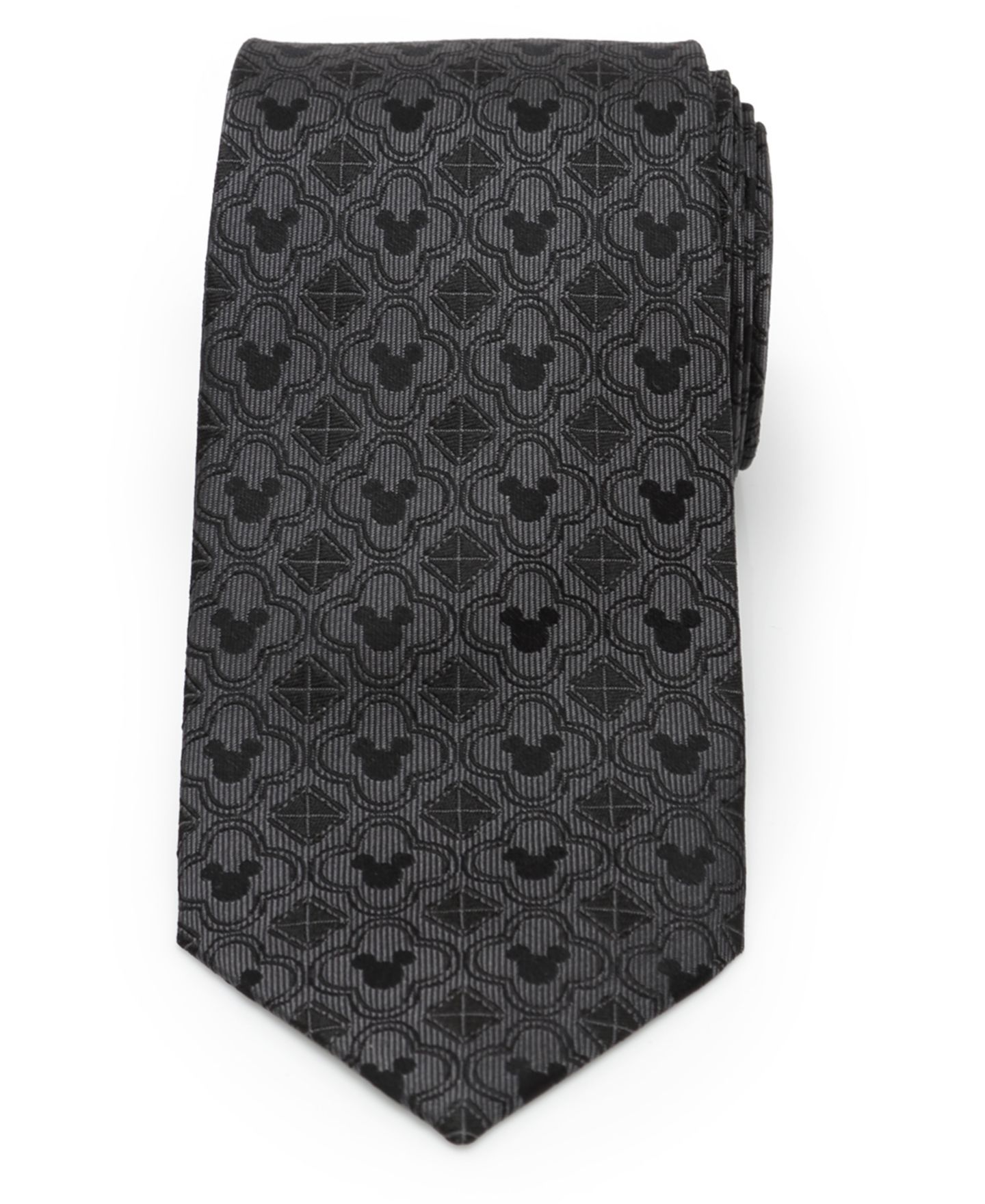 Мужской галстук Disney Mickey Mouse Pattern Tie, цвет: Чёрный — фото 2