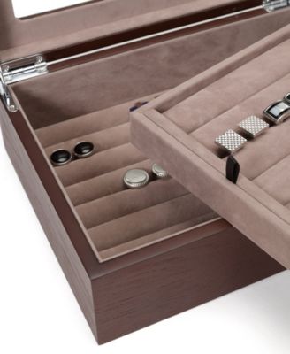 Men&#39;s Espresso Cufflinks Collector&#39;s Case