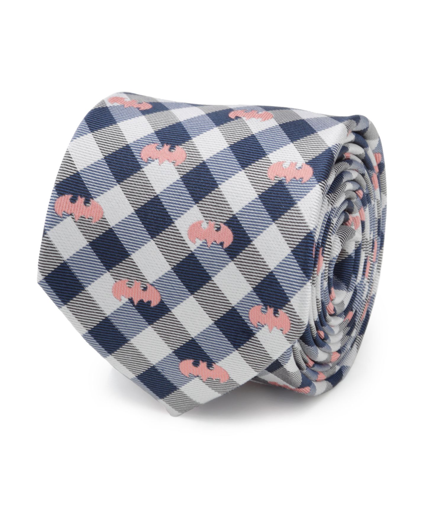 Мужские галстуки DC Comics Batman Plaid Tie, цвет: Тёмно-синий — фото 1