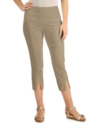 JM Collection - Split-Hem Capri Pants