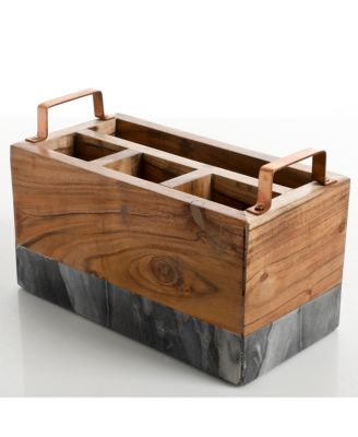 Gibson - Wood & Marble Utensil Caddy