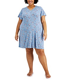 Plus-Size Lace Trim Chemise Nightgown, Created for Macy's