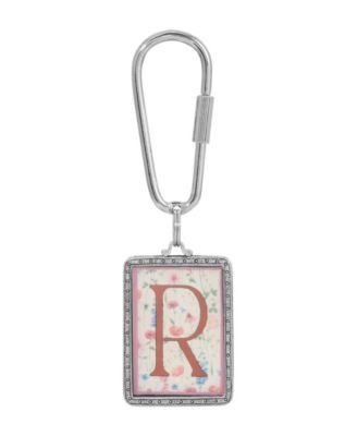Initial A-Z Floral Key Fob